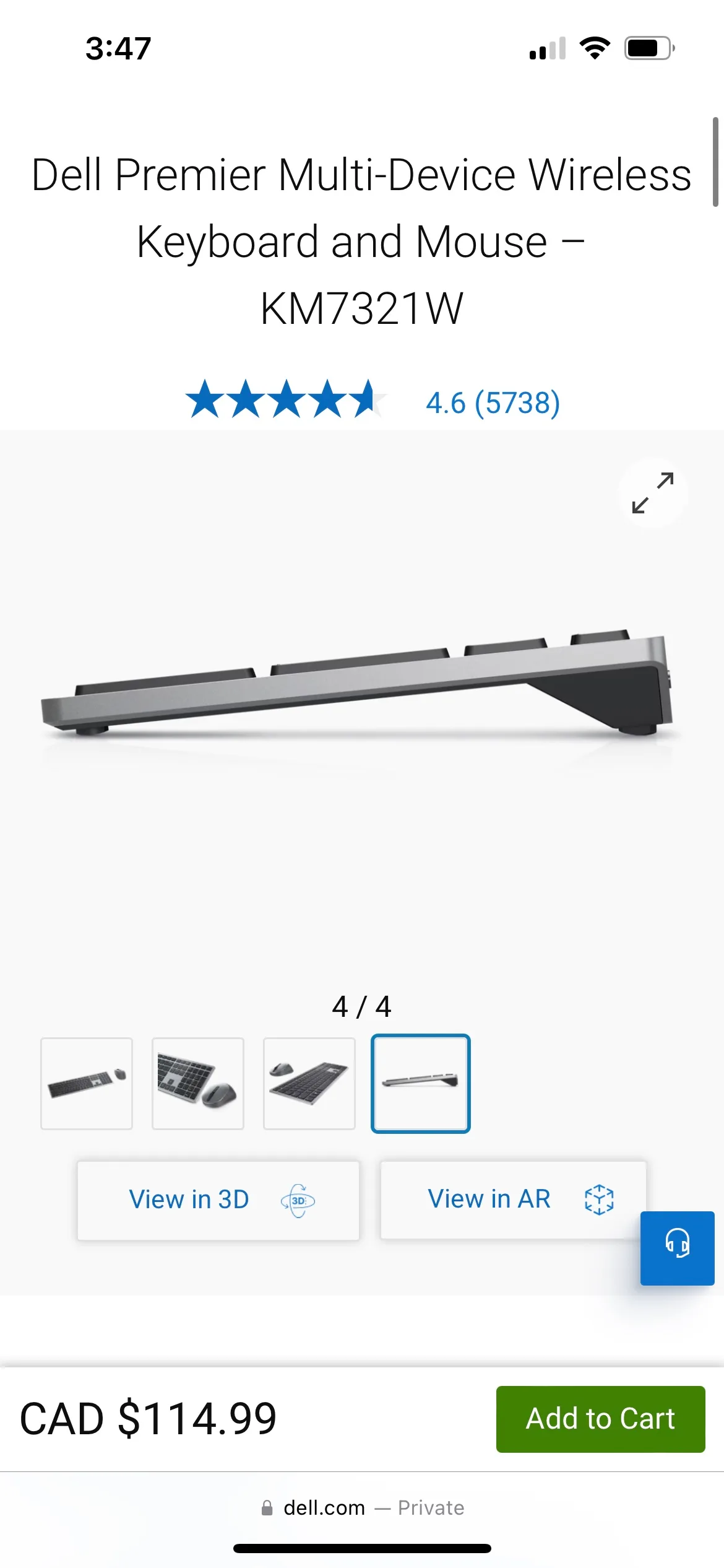 Dell Premier wireless keyboard & mouse (NEW) image indicator(3)