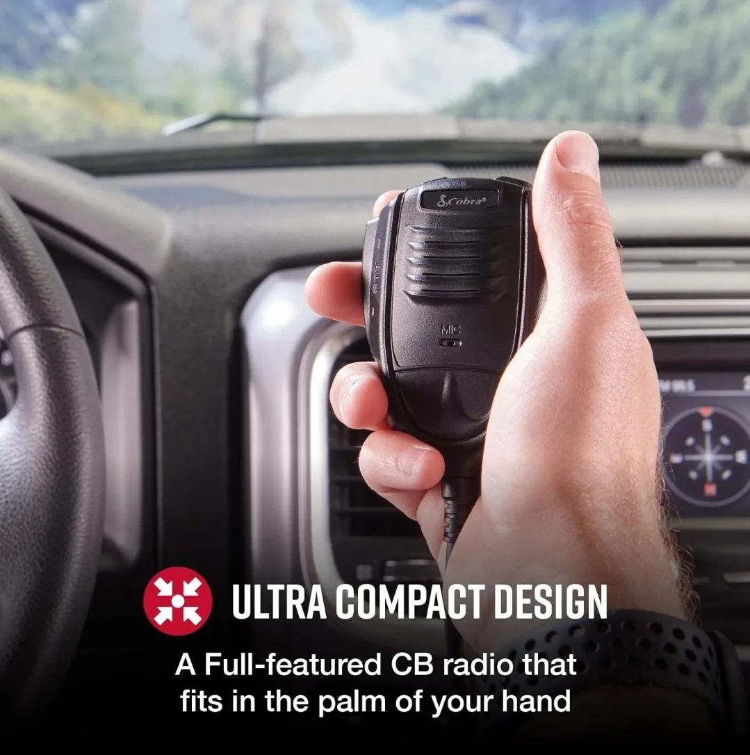 Cobra 19 Mini Recreational CB Radio - 40 Channels, Travel image indicator(6)