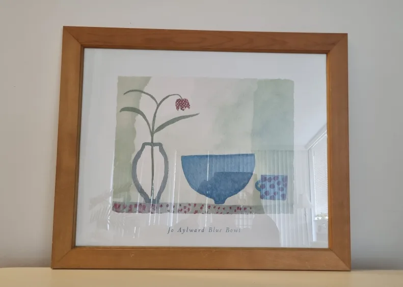 Jo Aylward Blue Bowl Framed Print image indicator(3)
