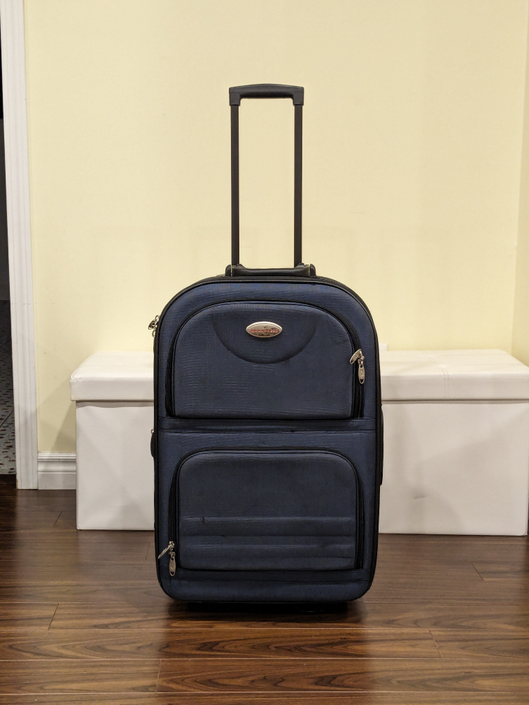 Blue Expandable Luggage Checked Medium-Size Suitcase - photo 5