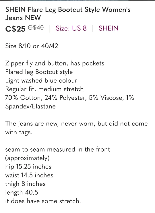 SHEIN Light Wash Flare Bootcut Style Jeans image indicator(10)