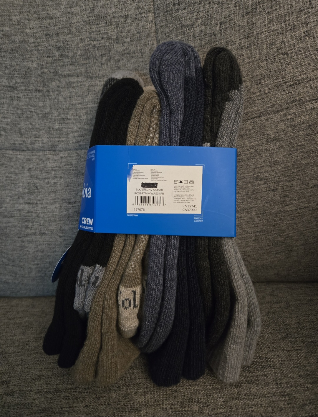 Columbia Men's Crew Socks - Wool blend - 4 pairs - photo 3