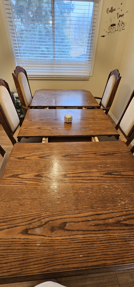 Solid Wood Extendable Dining Table and 6 Chairs - photo 2