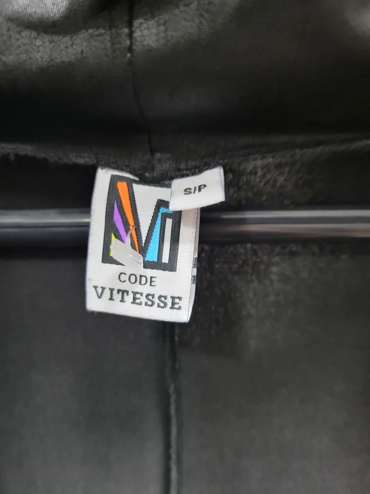 Black Faux Leather Long Cardigan image indicator(6)