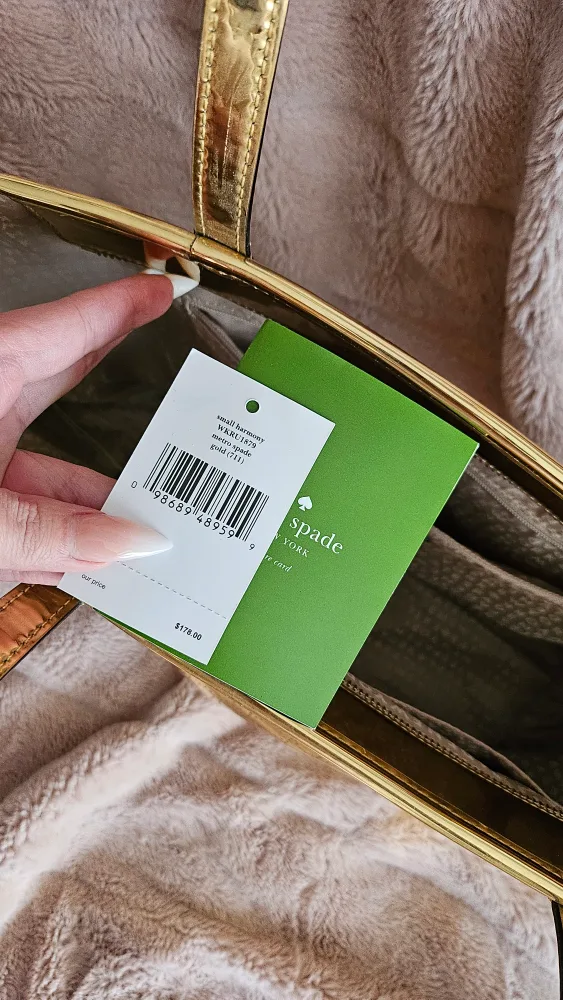 Kate Spade Gold Tote Bag image indicator(3)