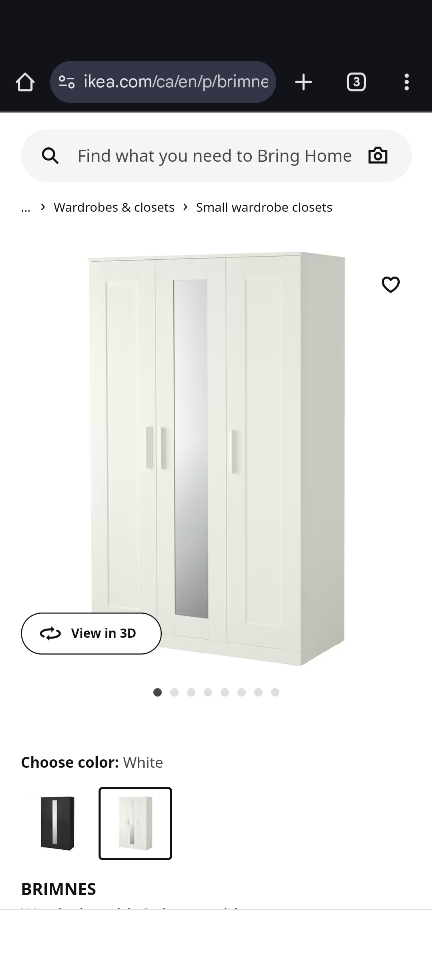 IKEA BRIMNES Wardrobe with Mirror - photo 5