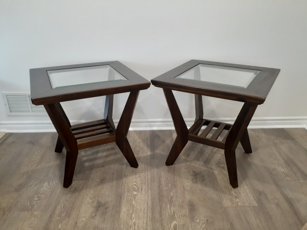 3-piece Ashley Glass & Solid Wood Coffee Table Set - photo 2
