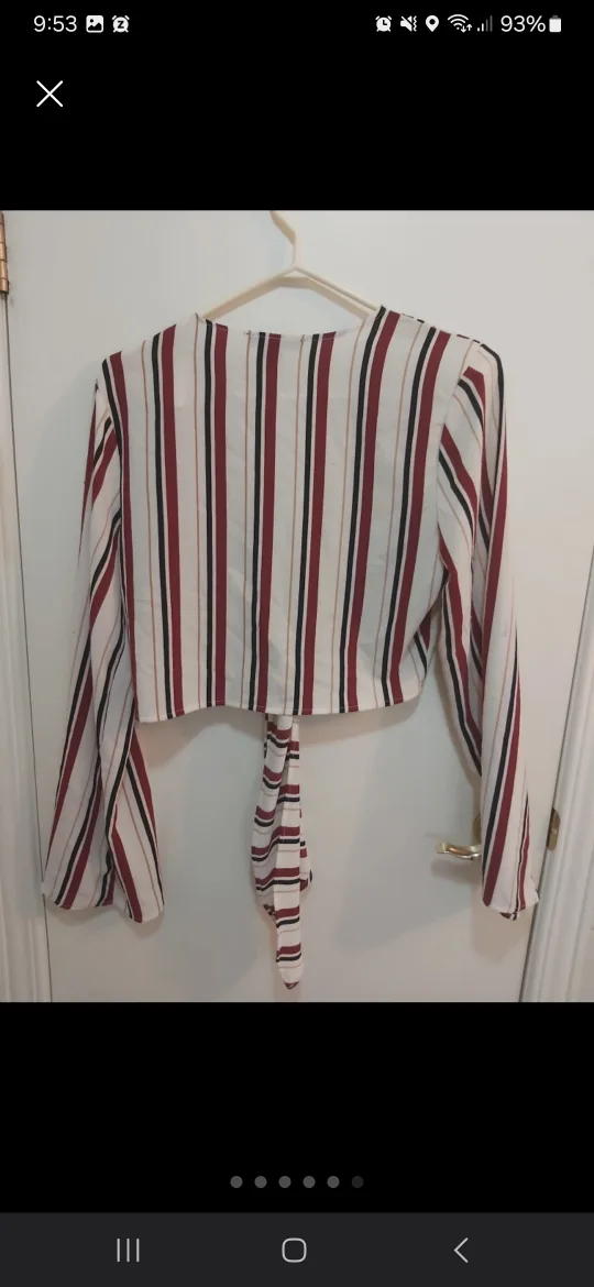 Revamped Premium Collection Striped Blouse, size large (L) image indicator(6)