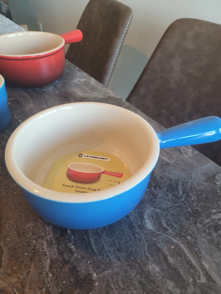 Brand new Le Creuset French Onion Soup Bowl(Red/ Blue) - photo 5