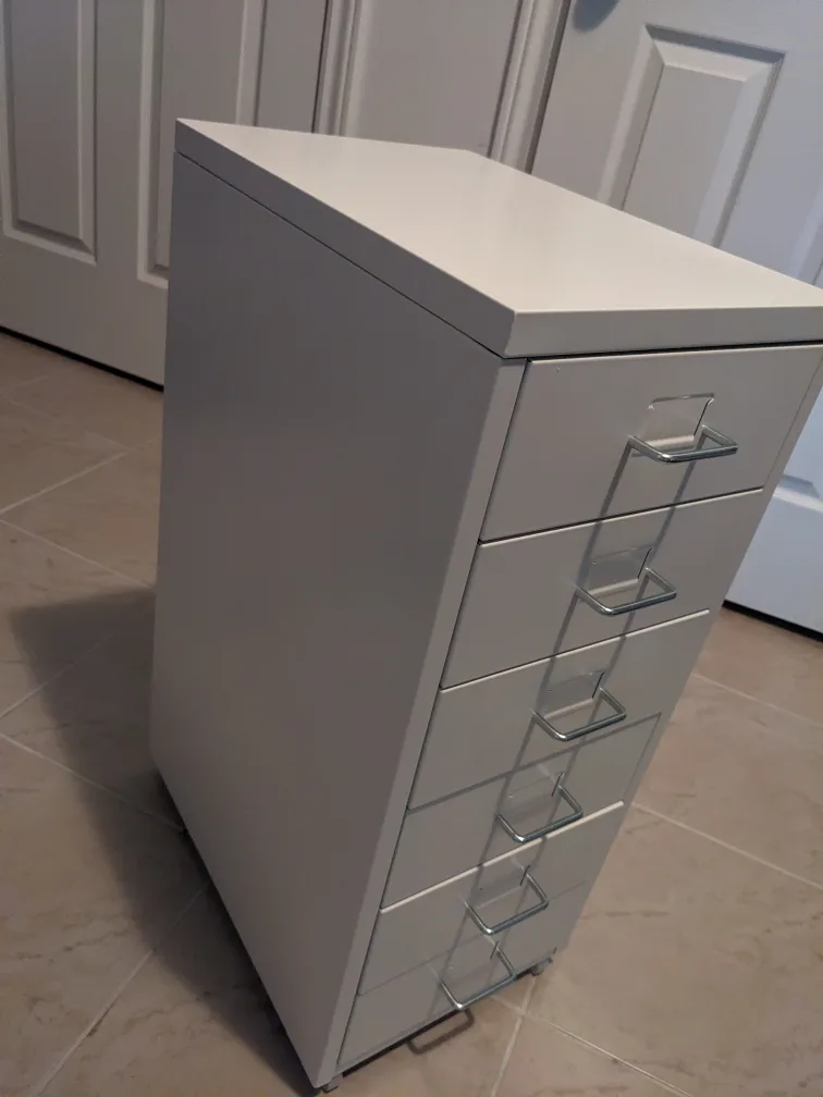 IKEA HELMER Drawer unit on casters, WHITE image indicator(2)
