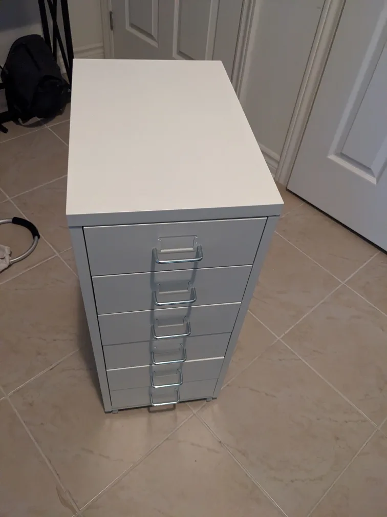 IKEA HELMER Drawer unit on casters, WHITE image indicator(3)