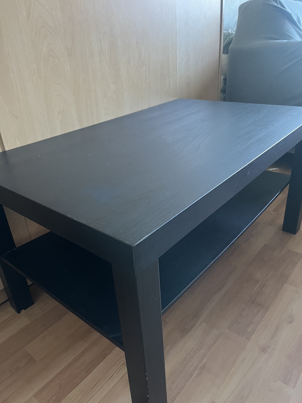 IKEA Black Coffee Table with Shelf