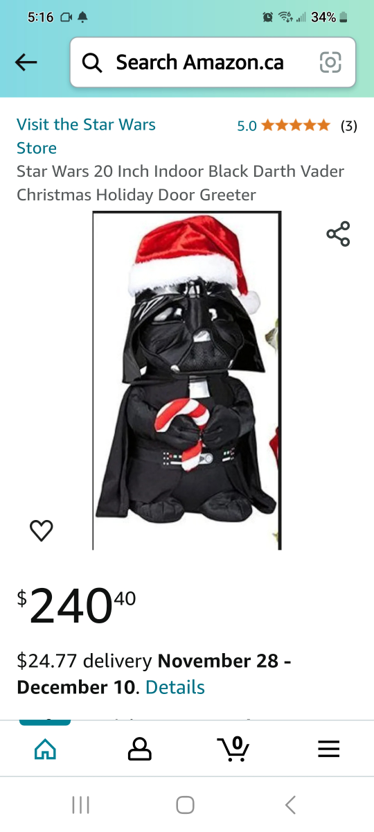 Star Wars Darth Vader Plush Christmas Door Greeter - photo 3
