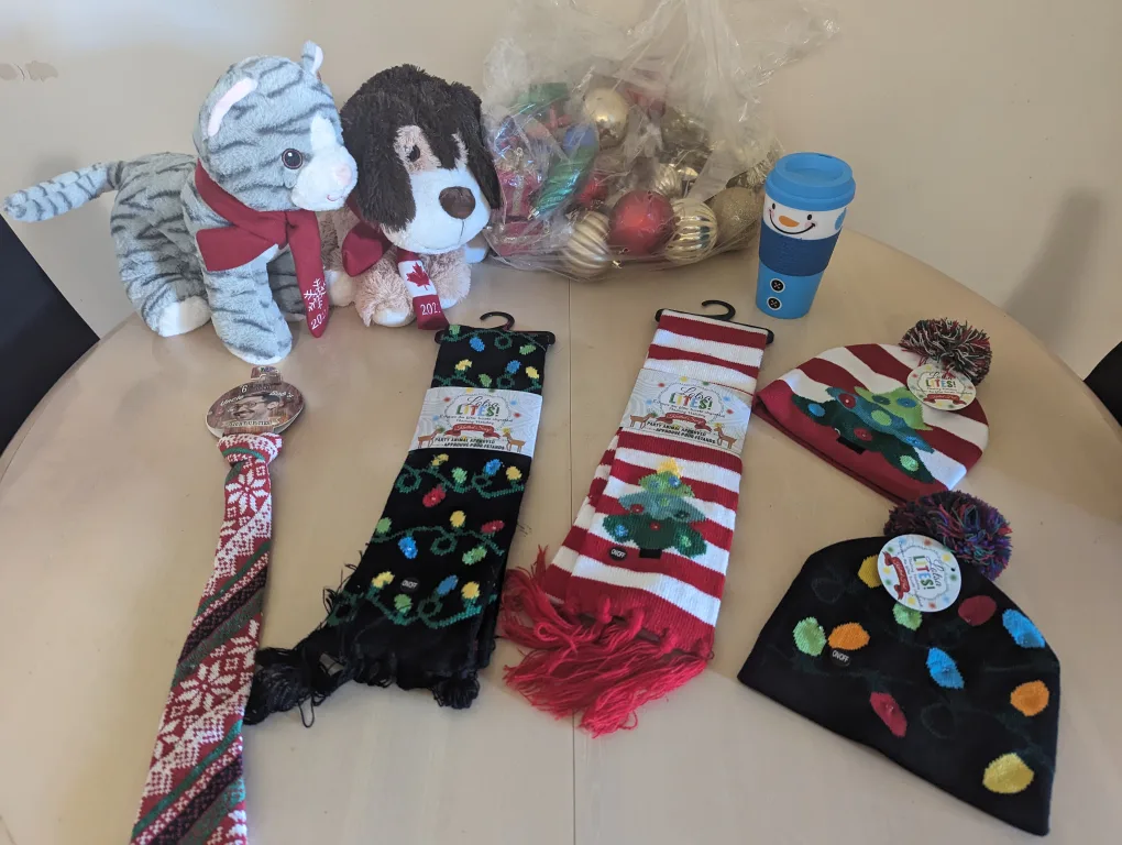Christmas Ornaments, Scarves, and Hat Bundle thumbnail