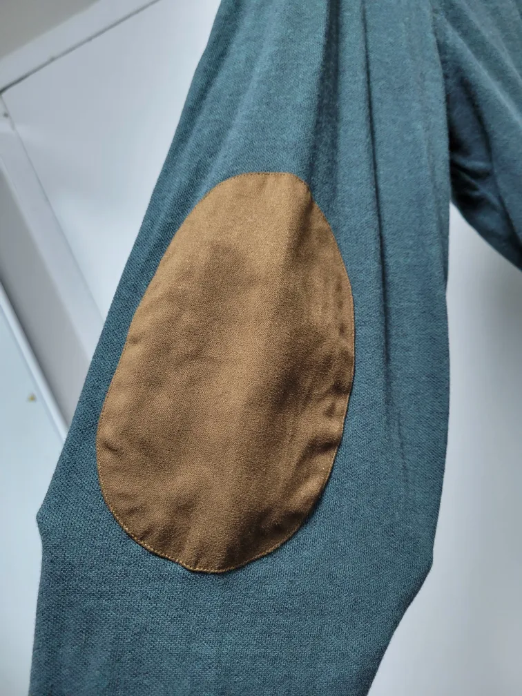 Zara Men's Green Long Sleeve Shirt with Patches image indicator(3)