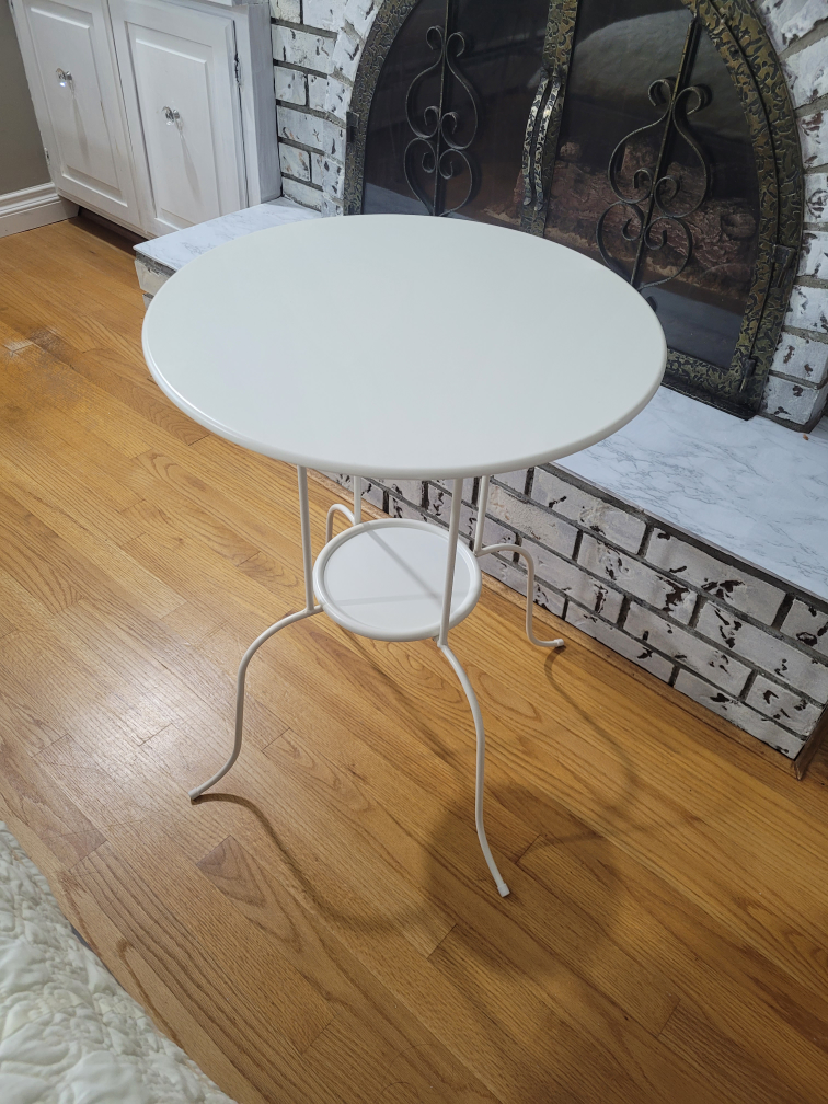 Ikea White Metal Side Table