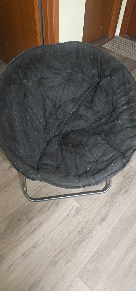 Black Round Folding Chair thumbnail