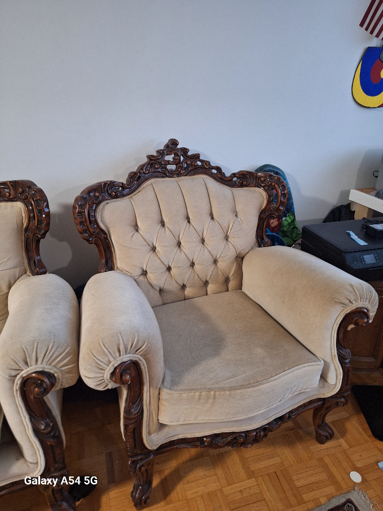 vintage couches 3 seats and small couch 🧡 - photo 2