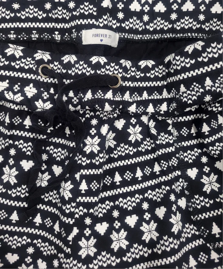 Forever 21 Black and White Jogger Pants image indicator(2)