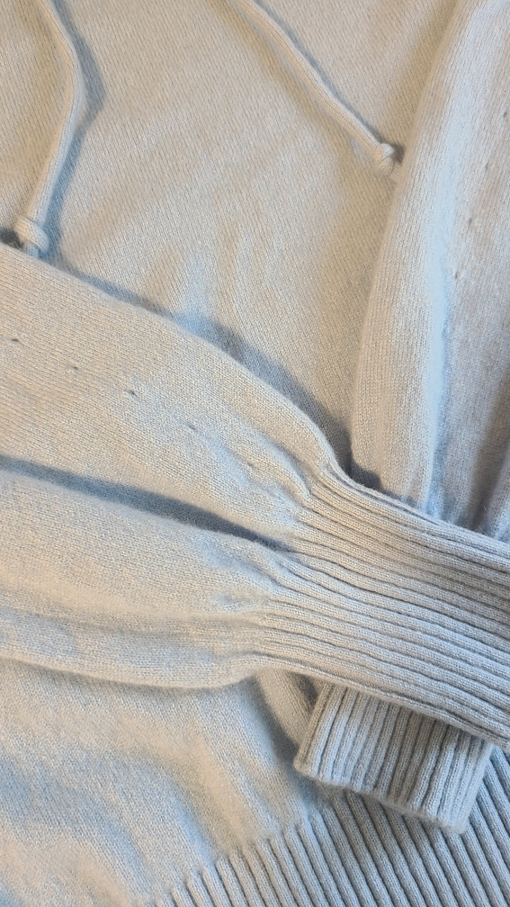Club Monaco Light Blue Cashmere 100 Hoodie sweater - photo 3