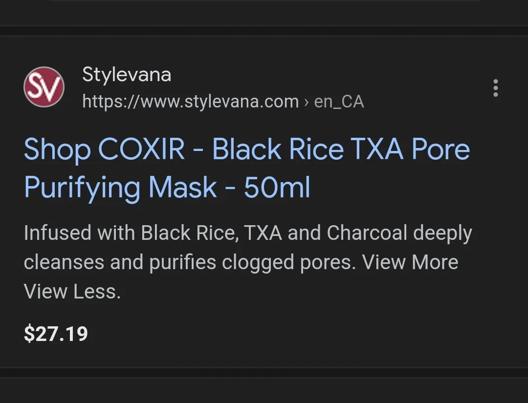 COXIR Black Rice TXA Pore Purifying Mask (Orig price $27) image indicator(4)