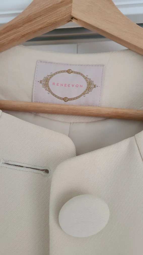 Reneevon Cream wool 100 Coat image indicator(2)