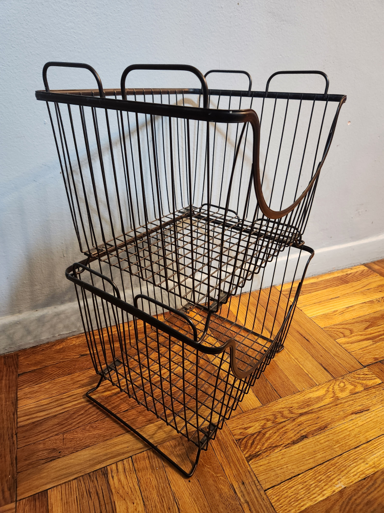 Vintage Metal Wire Storage Baskets - photo 2