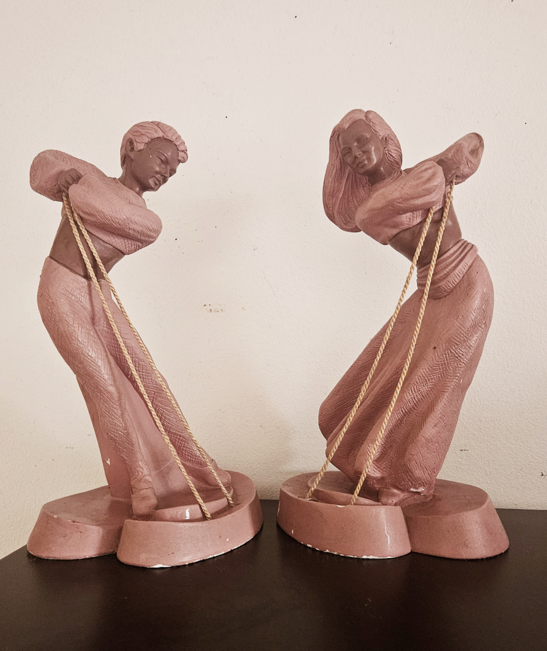 Vintage 1950's Chalkware Statues