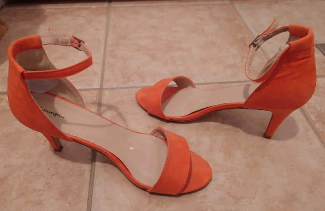 Coral Faux Suede Heeled Sandals image indicator(3)