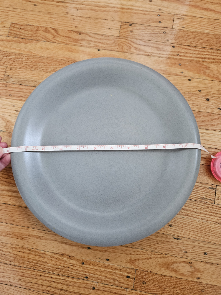 Set of Two Grey Dinner Plates