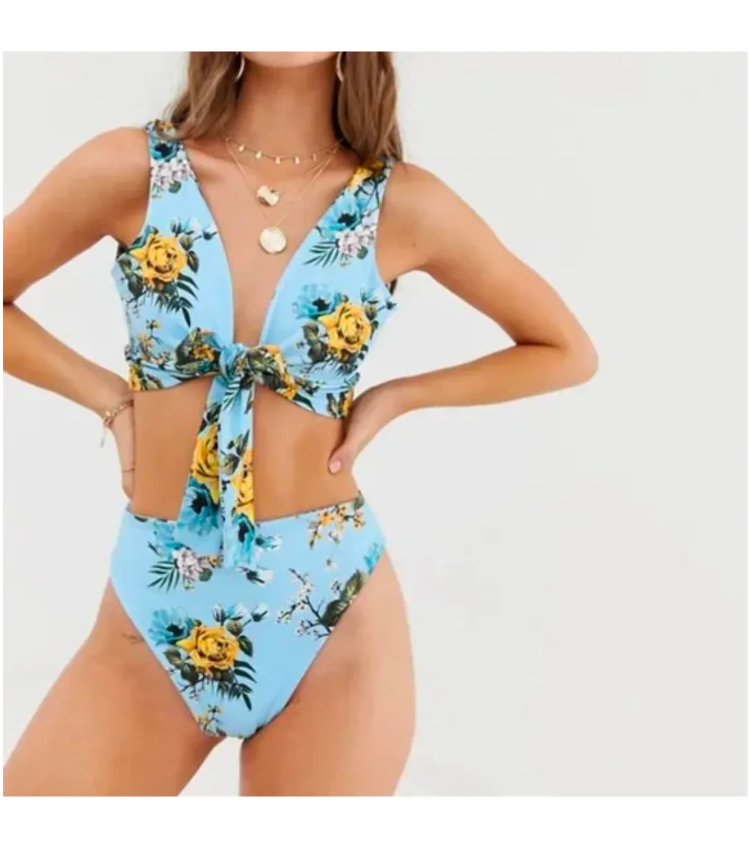 Floral Blue Bikini 🥕 image indicator(2)