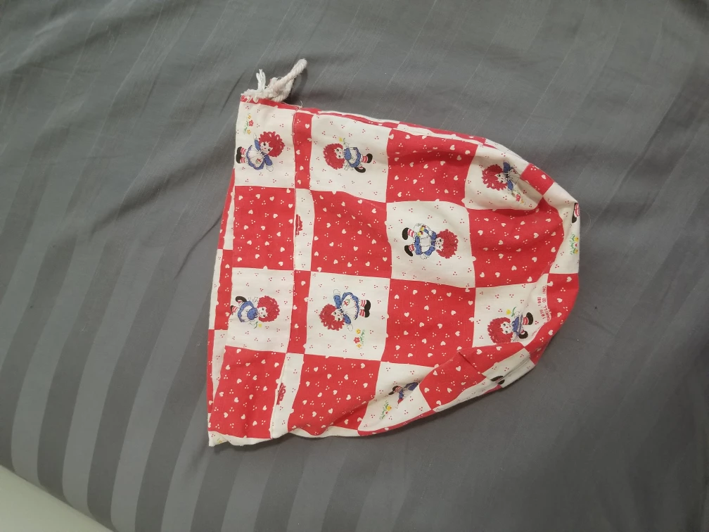Vintage Raggedy Ann Drawstring Bag, homemade - photo 4