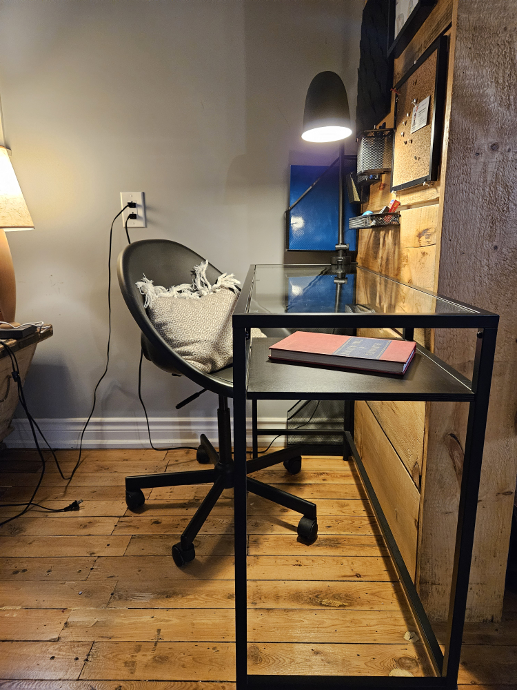 IKEA office set up: desk and chair. - photo 2