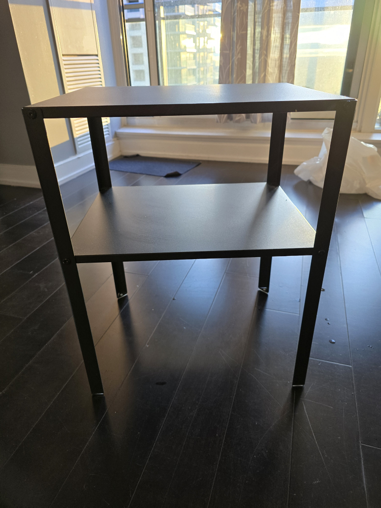 Black Metal End Table - photo 2