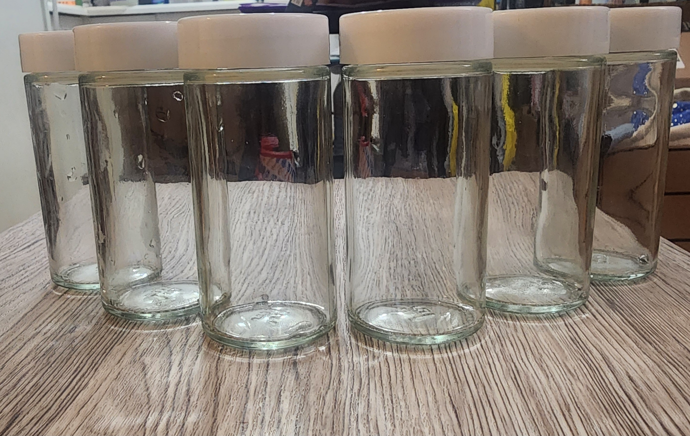 6 Glass Spice Jars with White Lids - photo 2