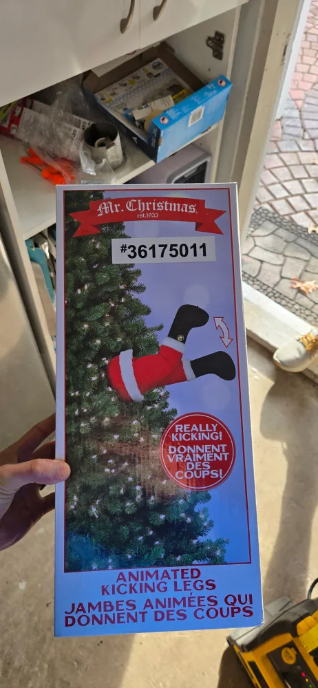 Animated Kicking Legs Christmas Decoration thumbnail
