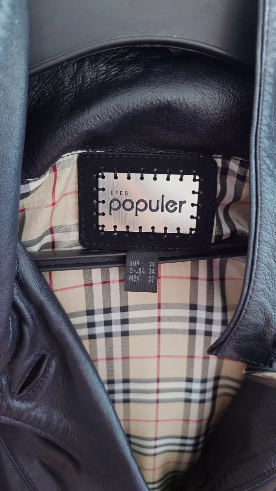 Black Leather Jacket with Hood image indicator(4)