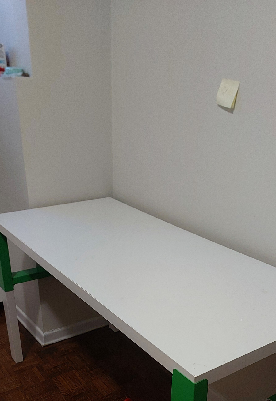 IKEA Desk with Green Accents