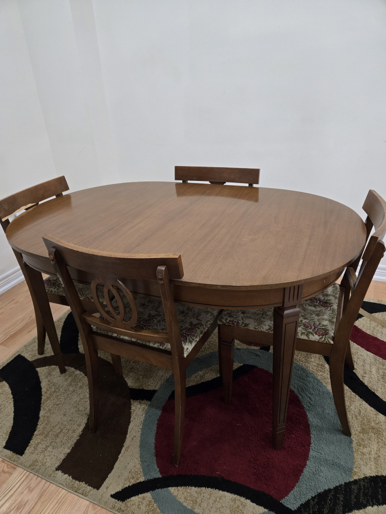 Solid wood Extendable Dining Table Set with 4 Chairs - photo 3