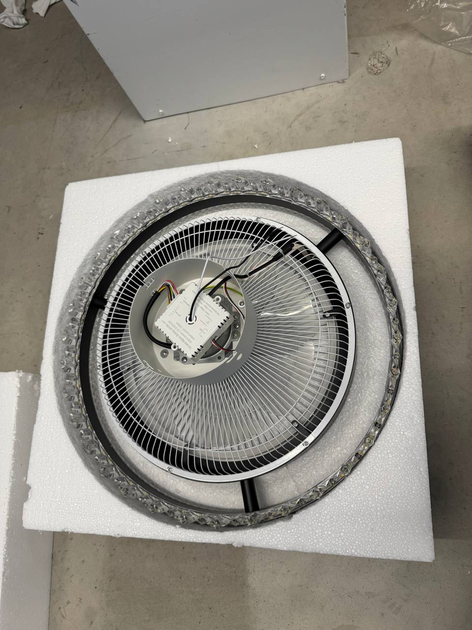 Modern Crystal Ceiling Fan Light - photo 2