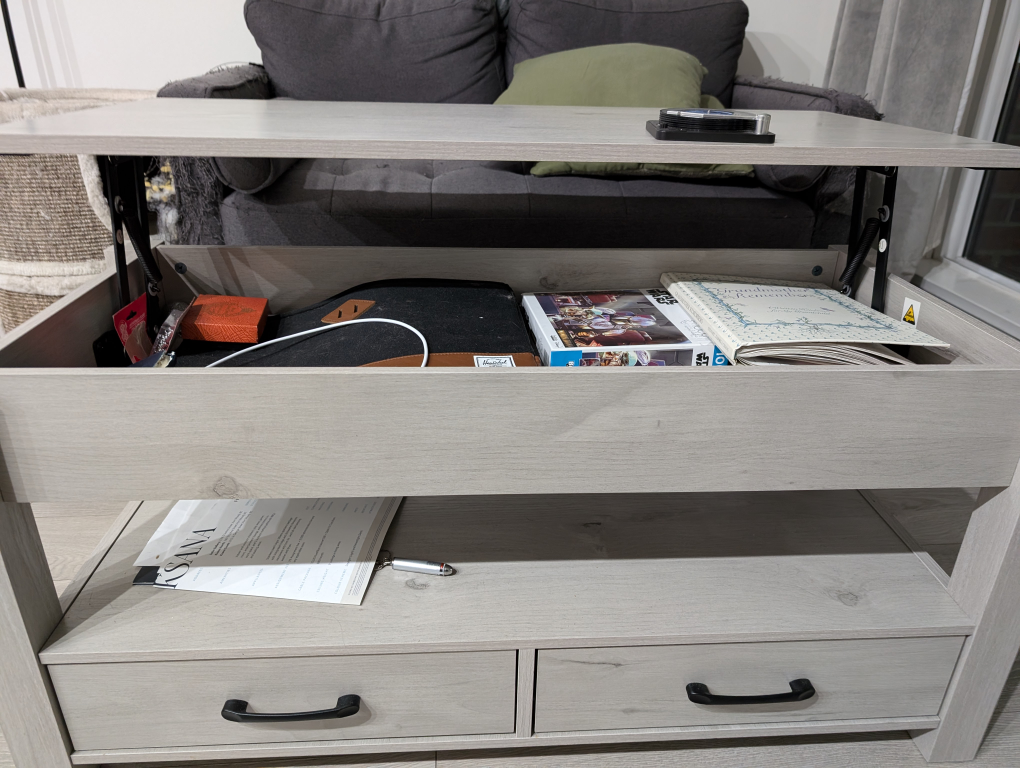 Lift Top Coffee Table with Storage - photo 3