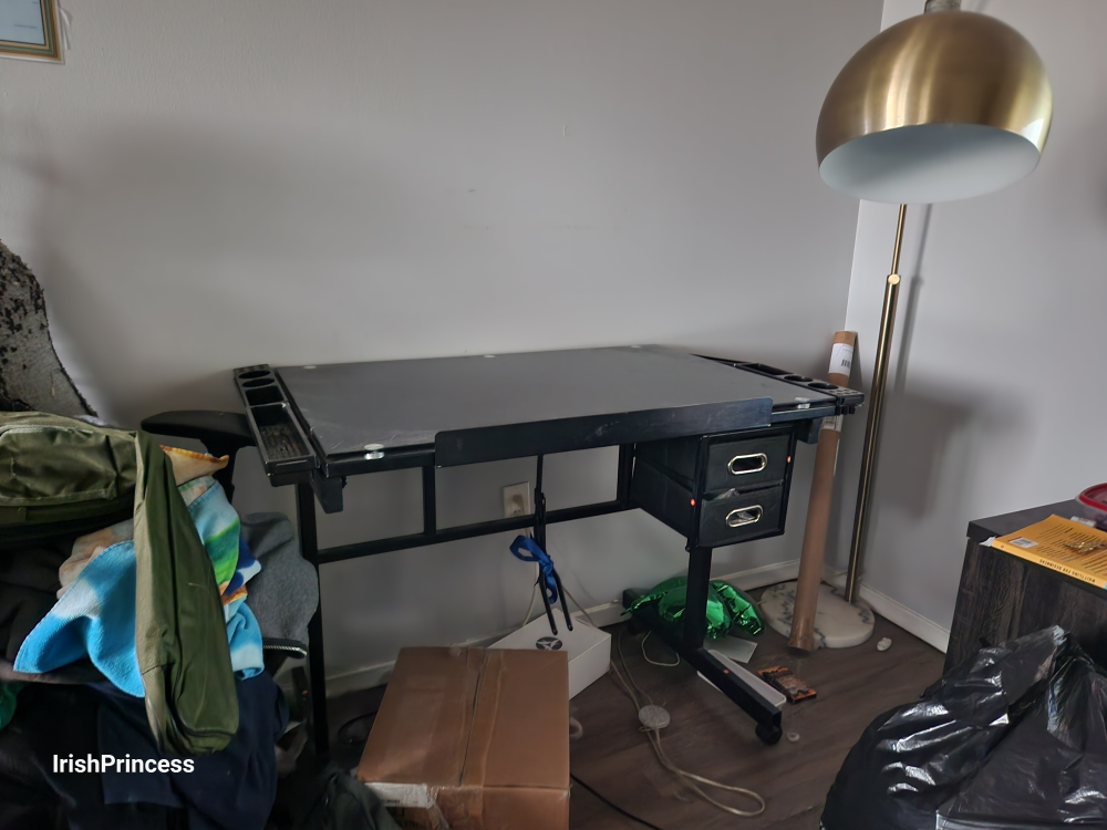 Black Desk with Glass Top - photo 2