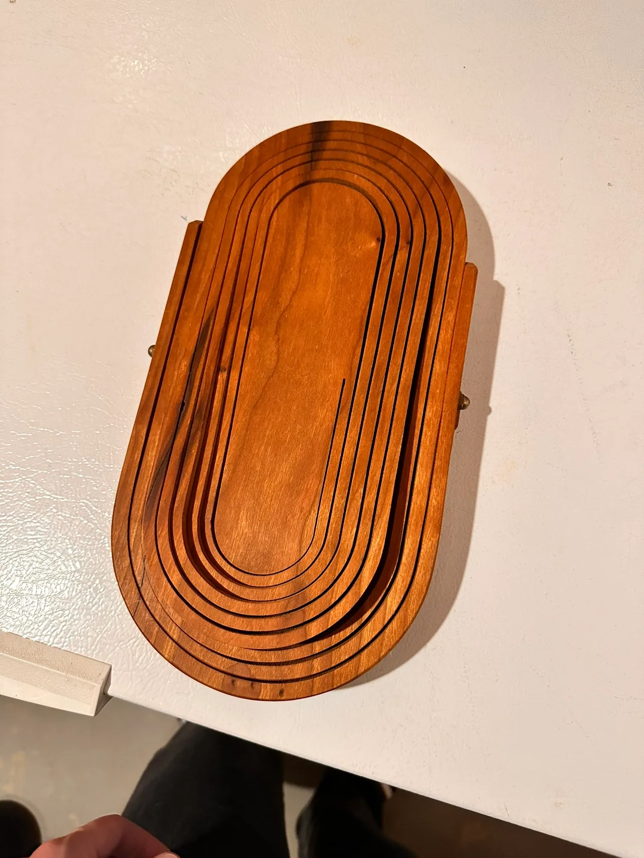 Wooden Collapsible Basket handmade image indicator(5)