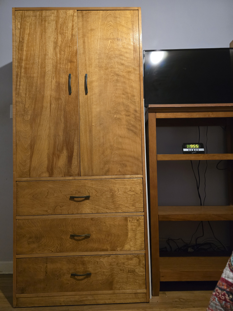Tall Wood Cabinets - Two - with 3 Drawers - photo 2