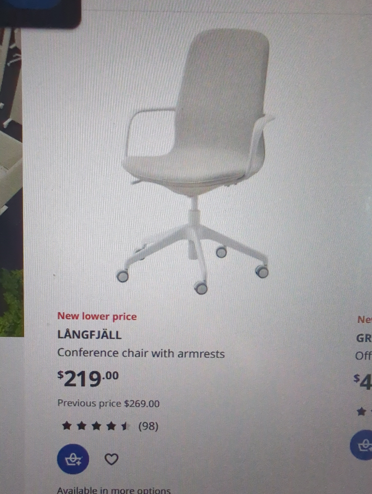 IKEA LÄNGFJÄLL office chair with Armrests - photo 3