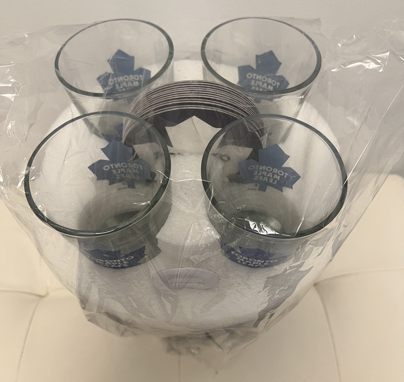NHL Toronto Maple Leafs Ice Bucket, Glass, Coaster Gift - NEW!!! - photo 3