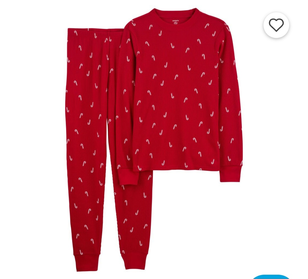 Carter's Adult Candy Cane Print PJs