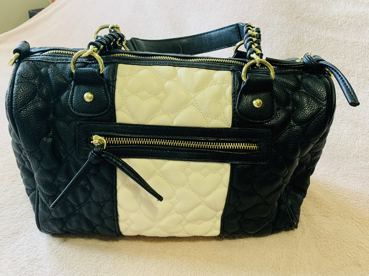 Juicy Couture Black and White Quilted Bag