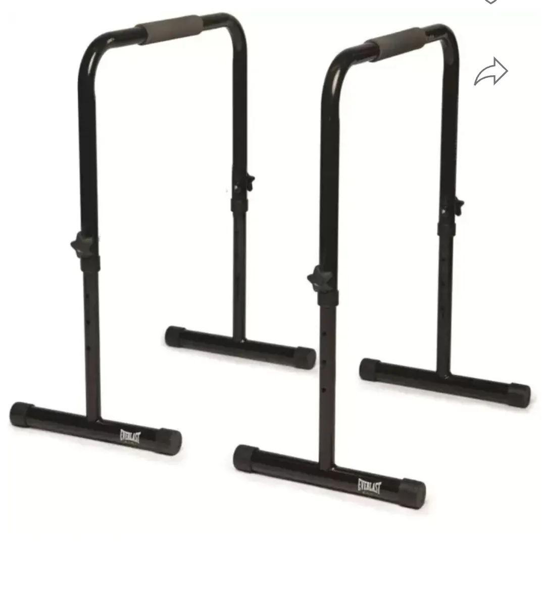 used Everlast Adjustable Power Brackets Dip Bars image indicator(3)