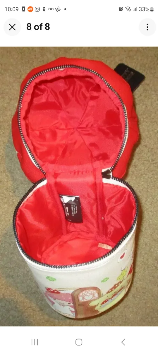 Sanrio Little Twin Stars Mushroom Makeup Bag 🧡 image indicator(4)